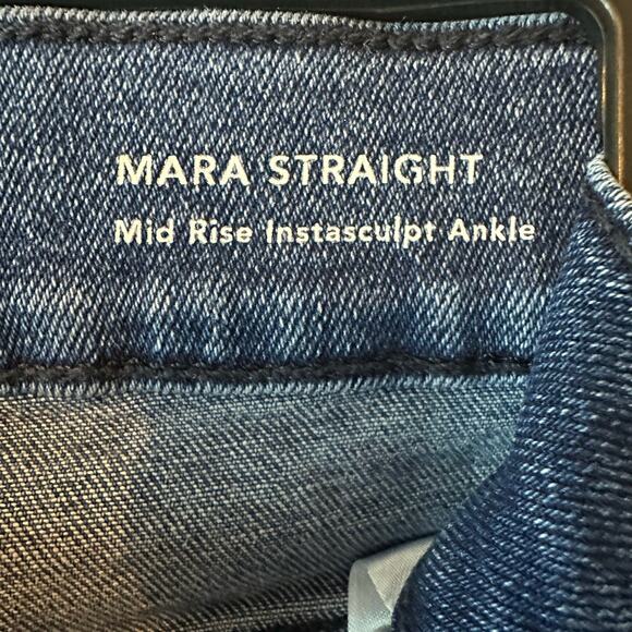 DL1961 Mara Straight  Mid Rise Instasculpt Ankle Jeans in Blue Bird Size 29 - Picture 5 of 6
